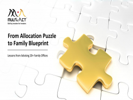 From Allocation Puzzle to Family Blueprint : Lessons from Advising 20+ Family Offices