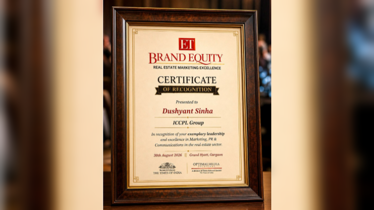 Dushyant Sinha Recognised for Excellence in Marketing, PR & Communications at ET Brand Equity Real Estate Marketing Excellence